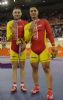 Jose Enrique Porto y Jose Antonio Villanueva, celebran su medalla de bronce.